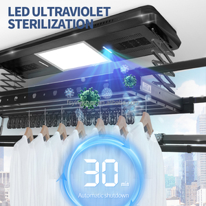 Automatique Électrique <span class=keywords><strong>Chauffant</strong></span> Plafond Levant Sèche-<span class=keywords><strong>Linge</strong></span> Éclairage LED Télécommande Intelligente Économie D'énergie Maison Intérieur - Product Image 4