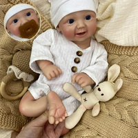 Poupée Reborn en Silicone de 18 Pouces avec Yeux Scintillants et Joues Angéliques, Faite à la Main, Article de Collection pour Distributeurs de Magasins de Jouets