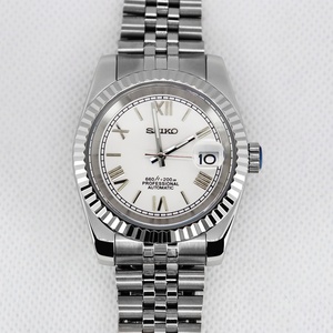 Montre homme S-Logo, nouvelle arrivée, mode, cristal saphir blanc, Nh35, automatique, mécanique, étanche 50 mètres - Product Image 2
