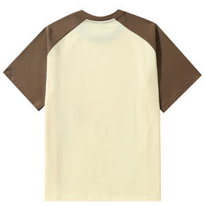 Camiseta Vintage Color Block Raglan, 230G, 100% Algodón, Cuello Redondo, Casual, Holgada, Personalizable, Manga Corta, para Hombre, Verano - Product Image 2