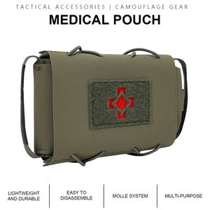 Pochette médicale tactique détachable en nylon 500D vert Ranger, trousse de premiers soins, pochette médicale tactique de combat Molle pour ceinture - Product Image 2