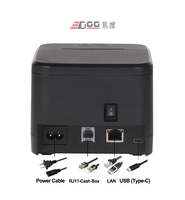 EDOO ED58 mm USB Printer termal UNTUK RESTORAN/kasir Supermarket stiker POS penggunaan desain Mini SDK garansi 1 tahun