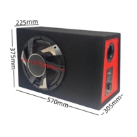 Subwoofer para Auto con Amplificador Integrado de 12 Pulgadas, Altavoces para Auto con 350W RMS, Caja de Subwoofer Activo para Auto