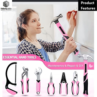 Ensemble d'outils électriques sans fil MB 20V, 236 pièces, trousse d'outils pour femmes, sac rose, kit de tournevis électrique DIY