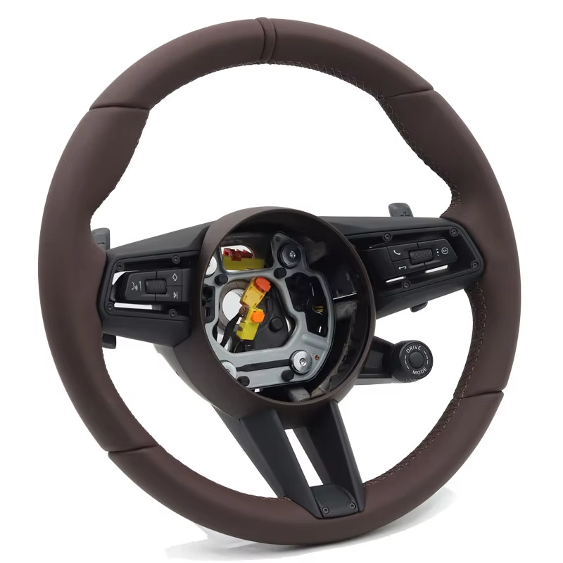 Custom Full Brown Leather Steering Wheel (Porsche Fitment), photo 4