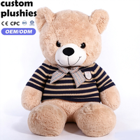 Ourson en peluche en gros d'usine avec vêtements - Adorable poupée en peluche moelleuse, cadeau de vacances pour enfants
