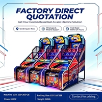 Jeu d'arcade de basket-ball de rue en métal à monnayeur avec support en anglais pour parcs d'attractions et centres de divertissement familial