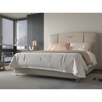 Meubles de chambre à coucher de luxe de haute qualité de Foshan, lits design de luxe en cuir italien, taille Queen et King