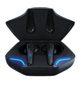 2024 Gamer X15 earbud TWS nirkabel, headphone 5.3 peredam kebisingan headphone Gaming musik Stereo earphone dalam