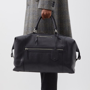 Mát Thiết Kế Sang Trọng Qua Đêm Du Lịch Sang Trọng Duffel Kinh Doanh Người Đàn Ông Hành Lý Vegan Vải Thô Da Cuối Tuần Túi - Product Image 4