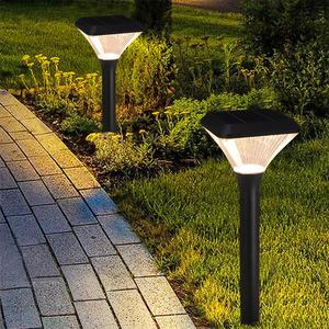 โคมไฟสนามหญ้ากลางแจ้ง ไฟเสาประดับตกแต่งทางเดิน ไฟ LED โซลาร์เซลล์ ไฟเสาในสวน กันน้ำ IP65 - Product Image 1