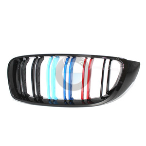 Parrilla Delantera BMW Serie 4 F32 Edición M de Doble Línea en Negro Brillante A-F32-LK-LSM, Pieza Metálica de Mejora para Parachoques - Product Image 2