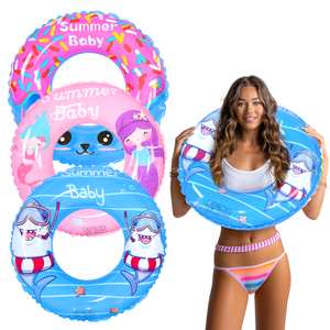 Hot an toàn PVC Inflatable bơi vòng đa-kích thước cá mập Nàng Tiên Cá Donut hồ bơi Float vui vẻ trẻ em dưới nước thể thao giải trí - Product Image 1