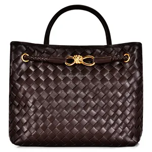 Custom plaid leather purse frauen Woven Handbag tote bags crossbody mujer pretty new shoulder sac a main femm en cuir handbags