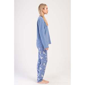 Pijama de satén con encaje Suprem XXL o Uzun Lyc, talla única, transpirable y sexy, con estampado y diseño sin mangas para invierno. - Product Image 2