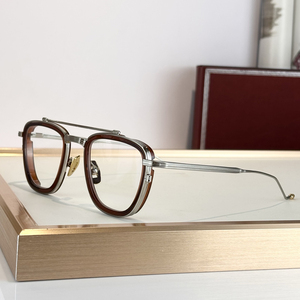 Gafas de Prescripción para Hombre con Montura Transparente de Aleación, Diseño Vintage, Ópticas de Lujo con Protección Anti Luz Azul, Ideales para Rostros en Forma de Diamante - Product Image 2