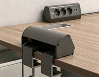 Station de prise de courant à fixer sur le bord de la table avec ports USB à charge rapide