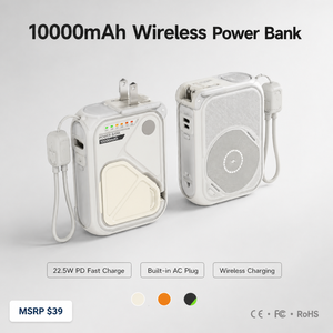 <span class=keywords><strong>Cargador</strong></span> Inalámbrico Magnético 3 en 1 Más Vendido, Cable Integrado, Enchufe <span class=keywords><strong>de</strong></span> CA Multifunción, Capacidad <span class=keywords><strong>de</strong></span> 10 000 mAh, Plástico, 22.5W - Product Image 1