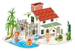 HOYE Trò Chơi Xếp Hình 3D Hình Động Vật Bằng Giấy Nhà Xe Tự Làm Đồ Chơi Giáo Dục Cho Trẻ Em - Product Image 3