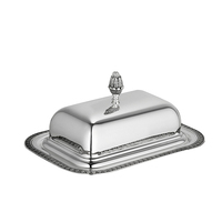 Boîte à beurre créative en acier inoxydable de luxe classique européen et américain avec couvercle pour la cuisine, les fêtes et le rangement du pain