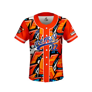Wholesale Sublimated Men polyester sport XL XXL XXXL baseball jersey T shirt cool style baseball jersey - Product Image 1