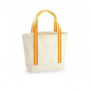 Sac fourre-tout en toile réutilisable avec poche, fermeture ouverte, logo personnalisé imprimé, sac de shopping tendance pour femmes - Product Image 3