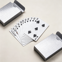 Fabricant de cartes à jouer de luxe en Chine, logo gravé sur mesure, carton épais avec étui de rangement pour cadeau