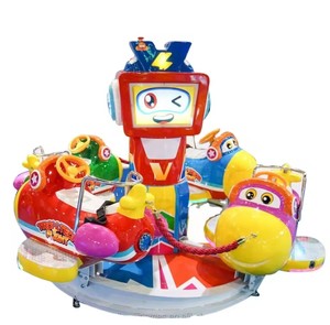 Giostra a Gettoni per Bambini, Macchina da Gioco Aeroplano Rotante per Uso Interno, 4 Giocatori, Garanzia di 1 Anno, <span class=keywords><strong>Altalena</strong></span> in Inglese - Product Image 2
