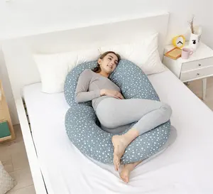 Cuscino per dormire rinfrescante in cotone premaman con cuscini per il corpo in Jersey gravidanza colore personalizzato per donna