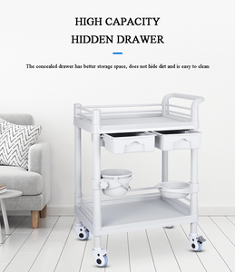 ตู้ลิ้นชักพลาสติกแบบมีลิ้นชักปรับได้มีโลหะสไตล์จีนใช้ในโรงพยาบาลรถเข็นทางการแพทย์ทำจาก ABS แบบฉุกเฉิน - Product Image 6