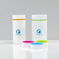 Bouteille cylindrique ronde en PET de 150 ml avec bouchon moleté doré de 45 mm, conteneur en plastique de qualité alimentaire pour capsules, compléments alimentaires, emballage de bonbons
