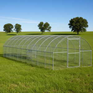 กรงไก่เหล็กชุบสังกะสีกลางแจ้ง ขนาด 9.8x32.8x6.6 ฟุต สำหรับเลี้ยงสัตว์ปีก - Product Image 2