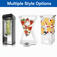 Distributeur de boissons froides en acrylique transparent personnalisé avec robinet en acier inoxydable, serveur d'eau pour hôtel, buffet, mariage, restaurant, bar