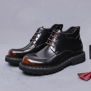 Zapatos Oxford de Vestir para Hombre, de Piel Sintética, con Punta Redonda, Cordones, Suela de Goma Antideslizante, para Oficina y Trabajo, para Todas las Temporadas - Product Image 2
