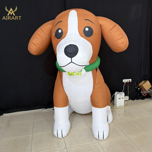Chiot gonflable bien élevé avec collier pour la célébration d'anniversaire d'une animalerie - Product Image 5