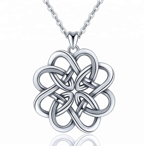 Venta de fábrica de <span class=keywords><strong>la</strong></span> joyería de <span class=keywords><strong>la</strong></span> plata esterlina 925 celta irlandés nudo colgante collar - Product Image 1