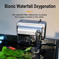 Filtre d'aquarium silencieux à cascade, système de filtration externe pour aquarium avec écrépineur de film gras et média filtrant à 3 couches