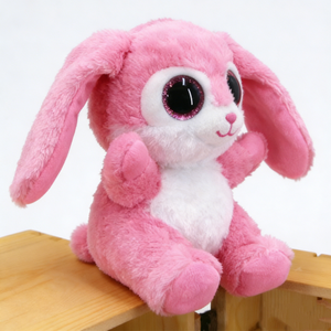 Conejo de peluche rosa con ojos brillantes, orejas caídas, juguete suave de 31cm-50cm, regalo de Pascua para niños mayores de 3 años - Product Image 5