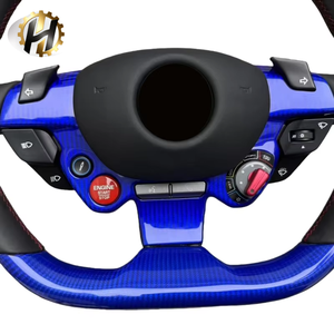 Volante Deportivo de Alta Calidad en Cuero Rojo y Fibra de Carbono para Mejorar el Interior de Ferrari - Product Image 5
