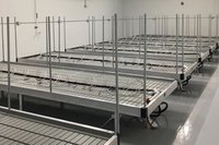 Mobiele Hydrocultuur Ebb En Flood Lade Rolling Tafel Groeien Sliding Bench Voor Glastuinbouw