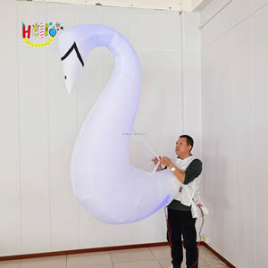 Disfraz de cisne blanco para caminar inflable con iluminación LED para desfile callejero al aire libre - Product Image 6