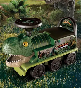 Pretpark Ritten Elektrische Wandelende Dinosaurus Rit Op Auto Peuter Glijdende Dierwagen Speelgoed Voor Kleuters