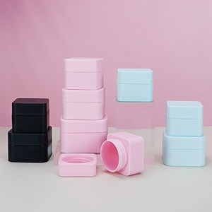 Pot en plastique PP carré noir mat rose vide de 5g, 10g, 20g, 30g, 50g en gros pour vernis à ongles en gel et cosmétiques - Product Image 4