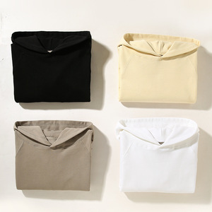 Streetwear de haute qualité 460gsm 100% coton sweat à capuche surdimensionné décontracté blanc sweat à capuche personnalisé sweats à capuche pour hommes - Product Image 4