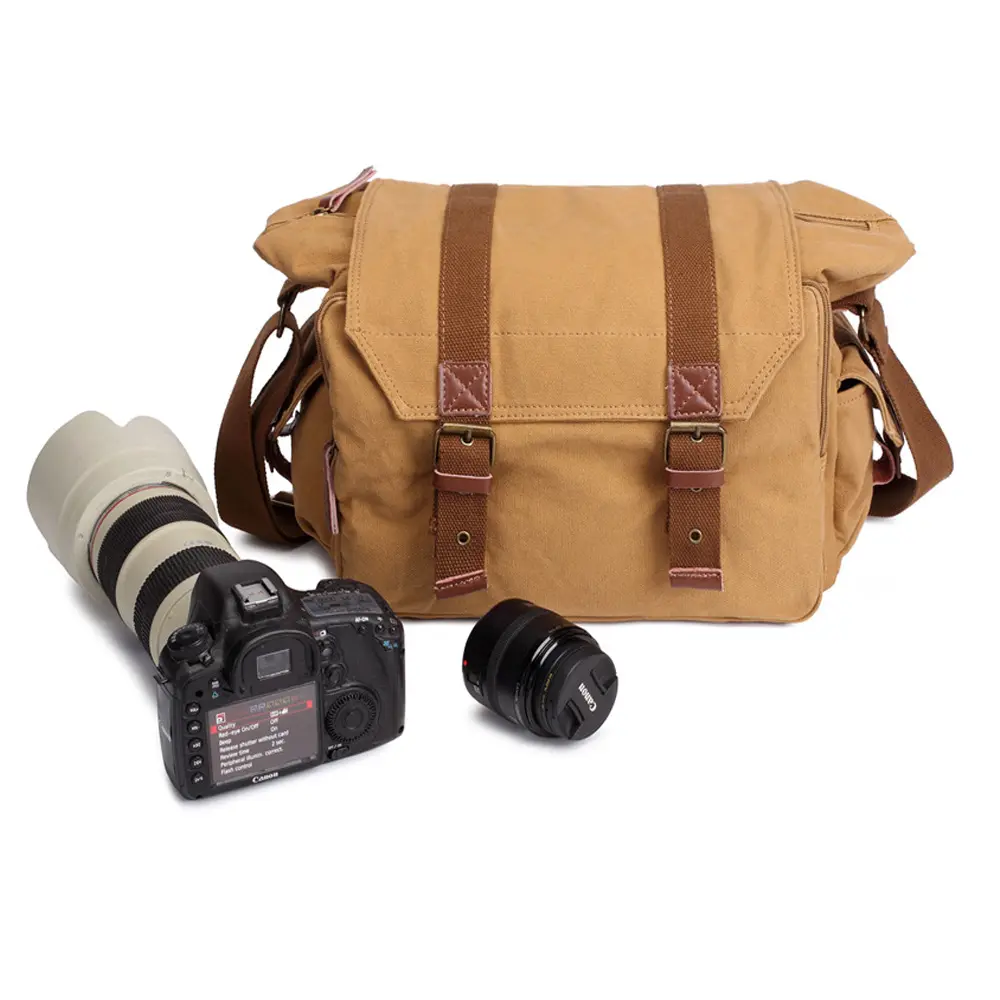 निविड़ अंधकार यात्रा गोफन बैग कैनवास कैमरा कंधे बैग DSLR कैमरा बैग