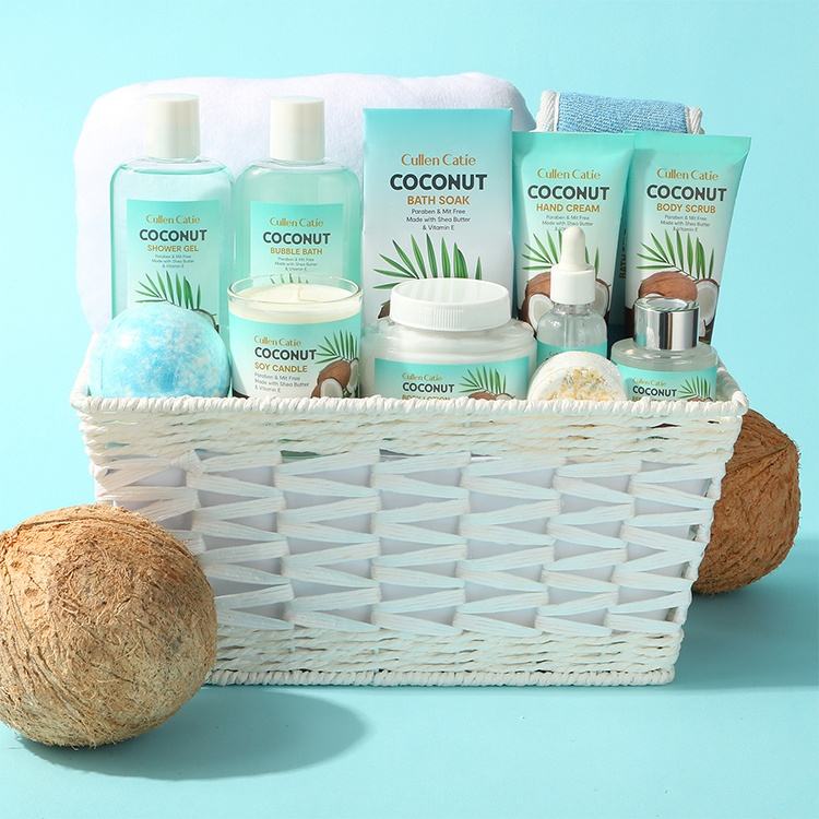 Mother's Day Luxury Christmas Bath Spa Gifts Set Shower Gel Sponge Body Care For Women And Men Factory Amazon 