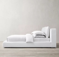 Lit en bois massif simple et confortable, designs de lits pour chambre à coucher, lit en bois taille King ou Queen