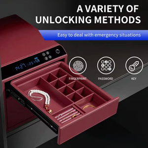 Da thông minh khách sạn & Home an ninh ngăn kéo an toàn với vân tay khóa kỹ thuật số cho phòng ngủ & phòng khách lưu trữ đồ trang sức - Product Image 6
