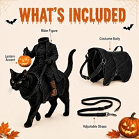 Costume d'Halloween pour chat et chien, motif Chevalier sans tête, effrayant, 3D, accessoires de déguisement pour animaux de compagnie, idéal pour petits chats et chiens