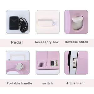 JK1216 가정용 미니 재봉틀 휴대용 12 스티치 작은 바늘 간격 수동 재봉틀 역 스티치 바닥 - Product Image 5
